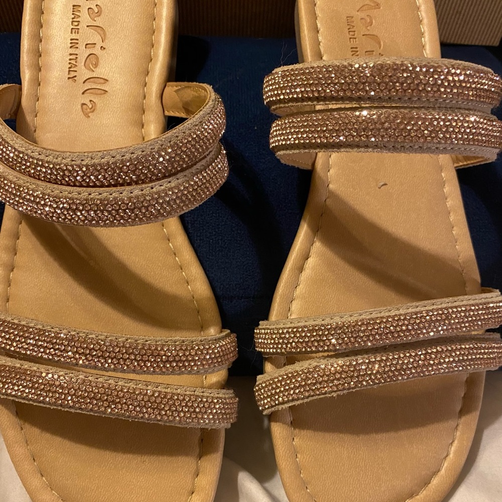 Mariella Sandals Sz 6.5 Rose Gold